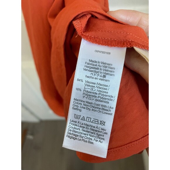 Madewell $88 Layton Mini Slip Dress in Orange Size 8 - Picture 6 of 9